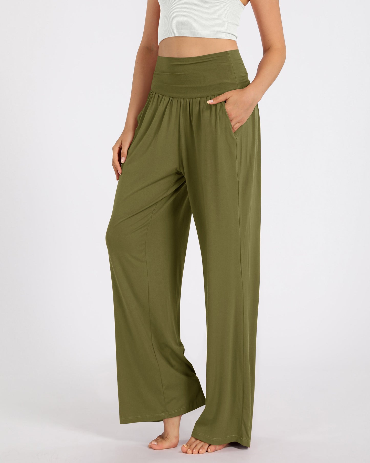 Wide Leg Lounge Pants with Pockets