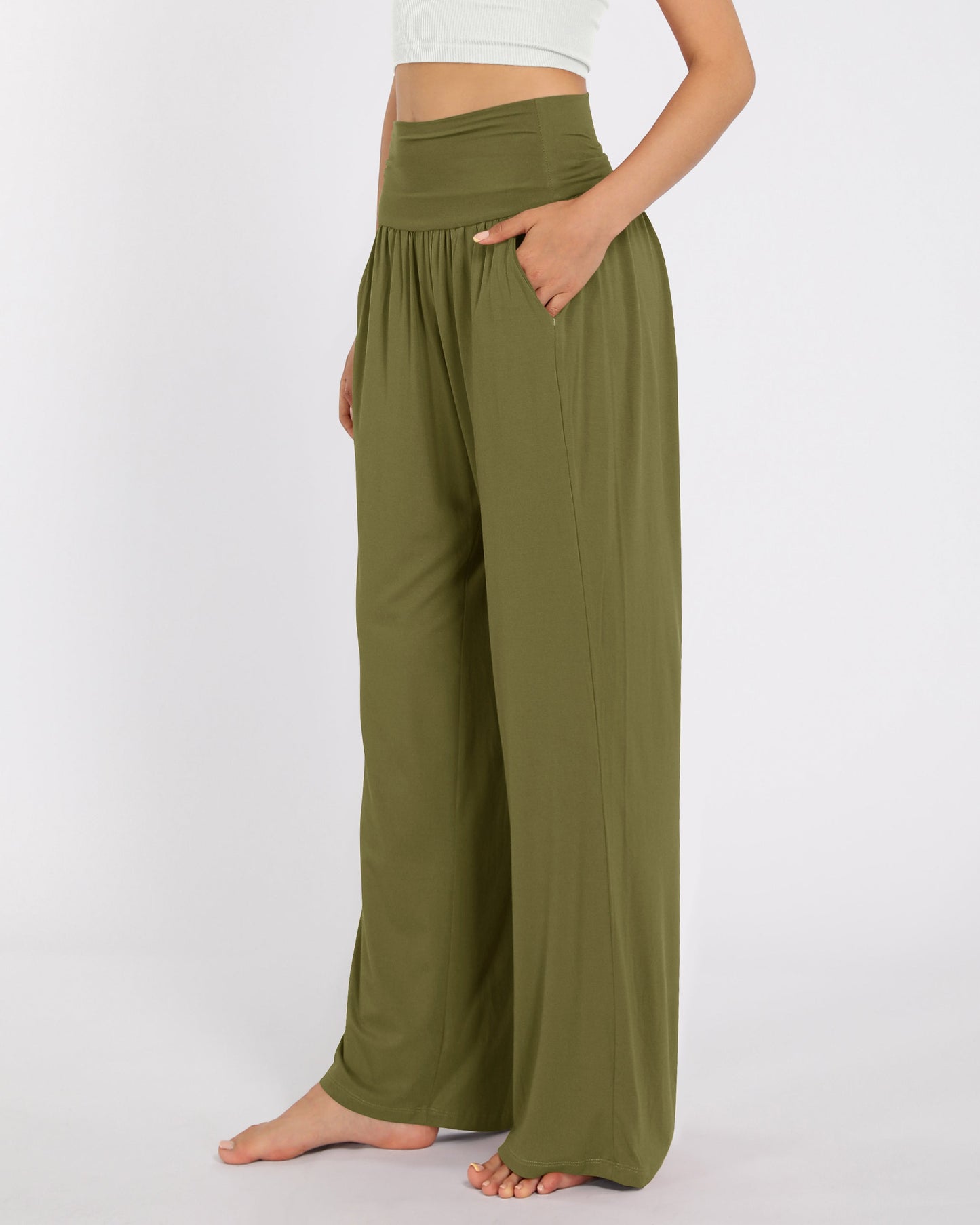 Wide Leg Lounge Pants with Pockets