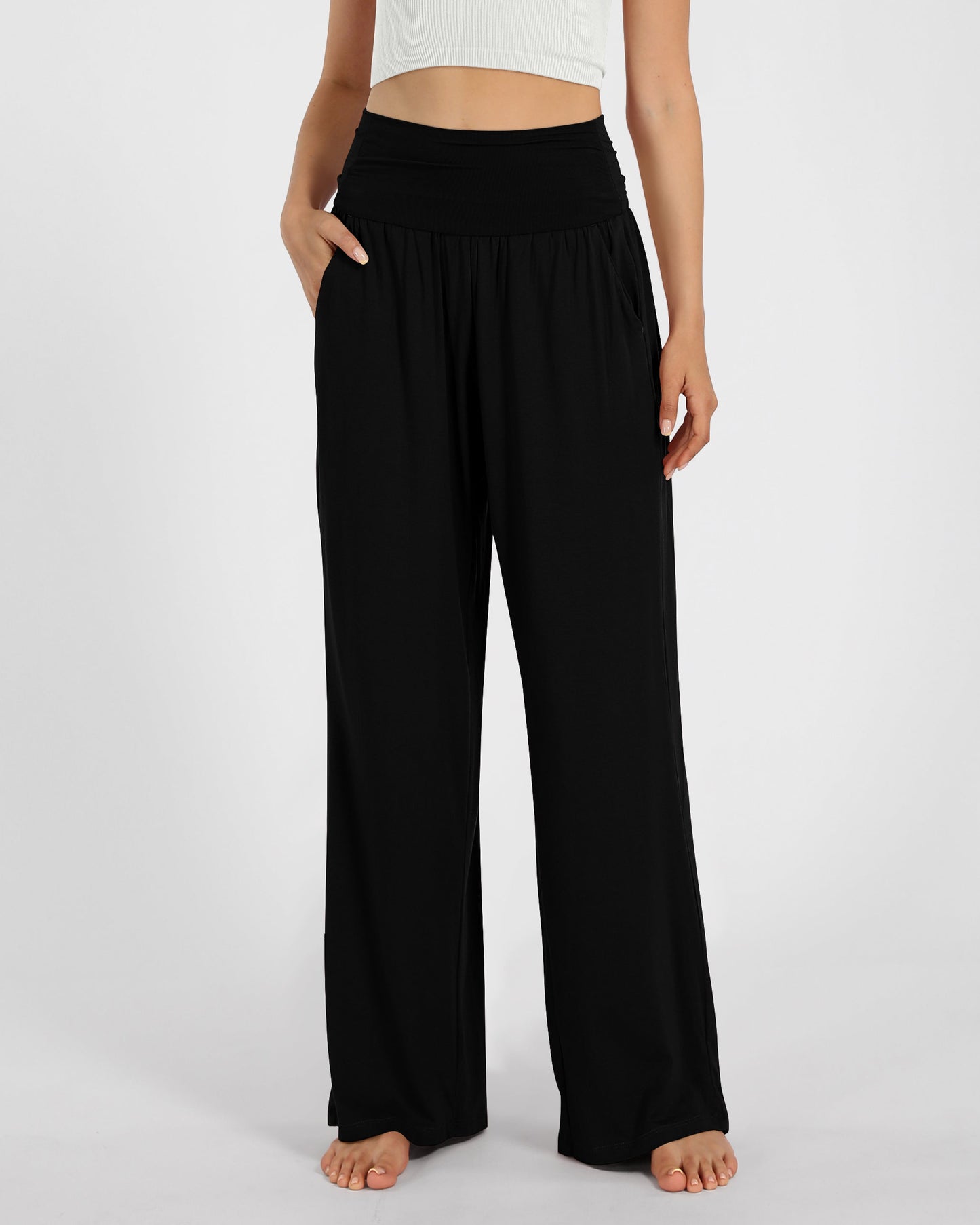 Wide Leg Lounge Pants with Pockets