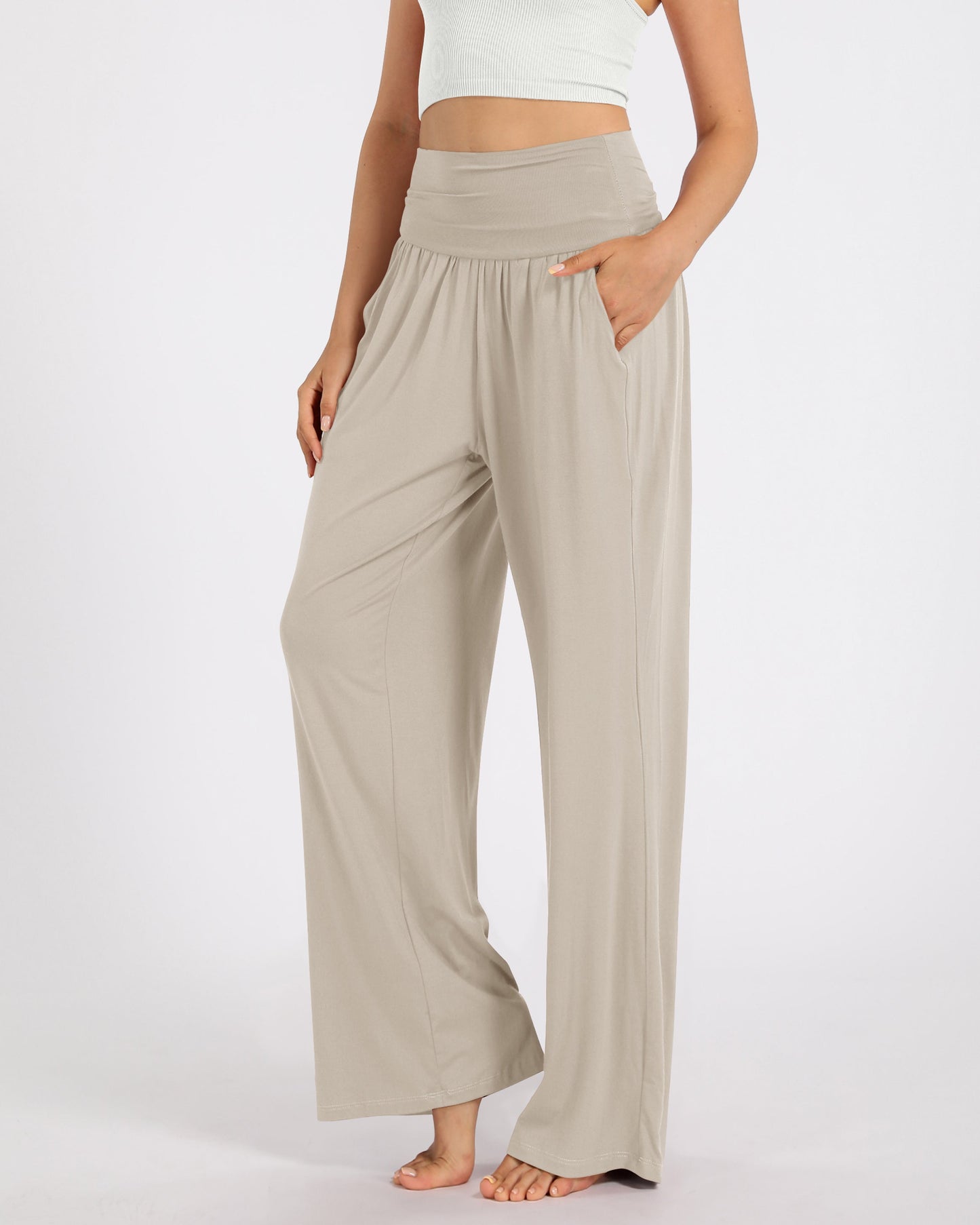 Wide Leg Lounge Pants with Pockets