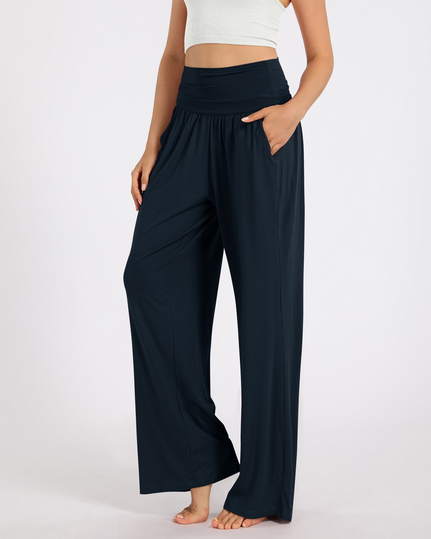 Wide Leg Lounge Pants with Pockets