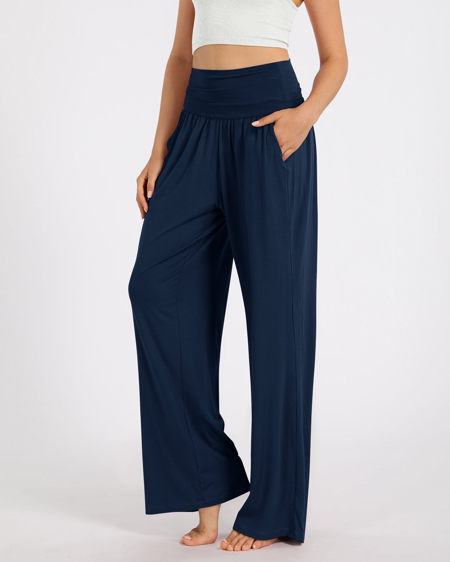 Wide Leg Lounge Pants with Pockets