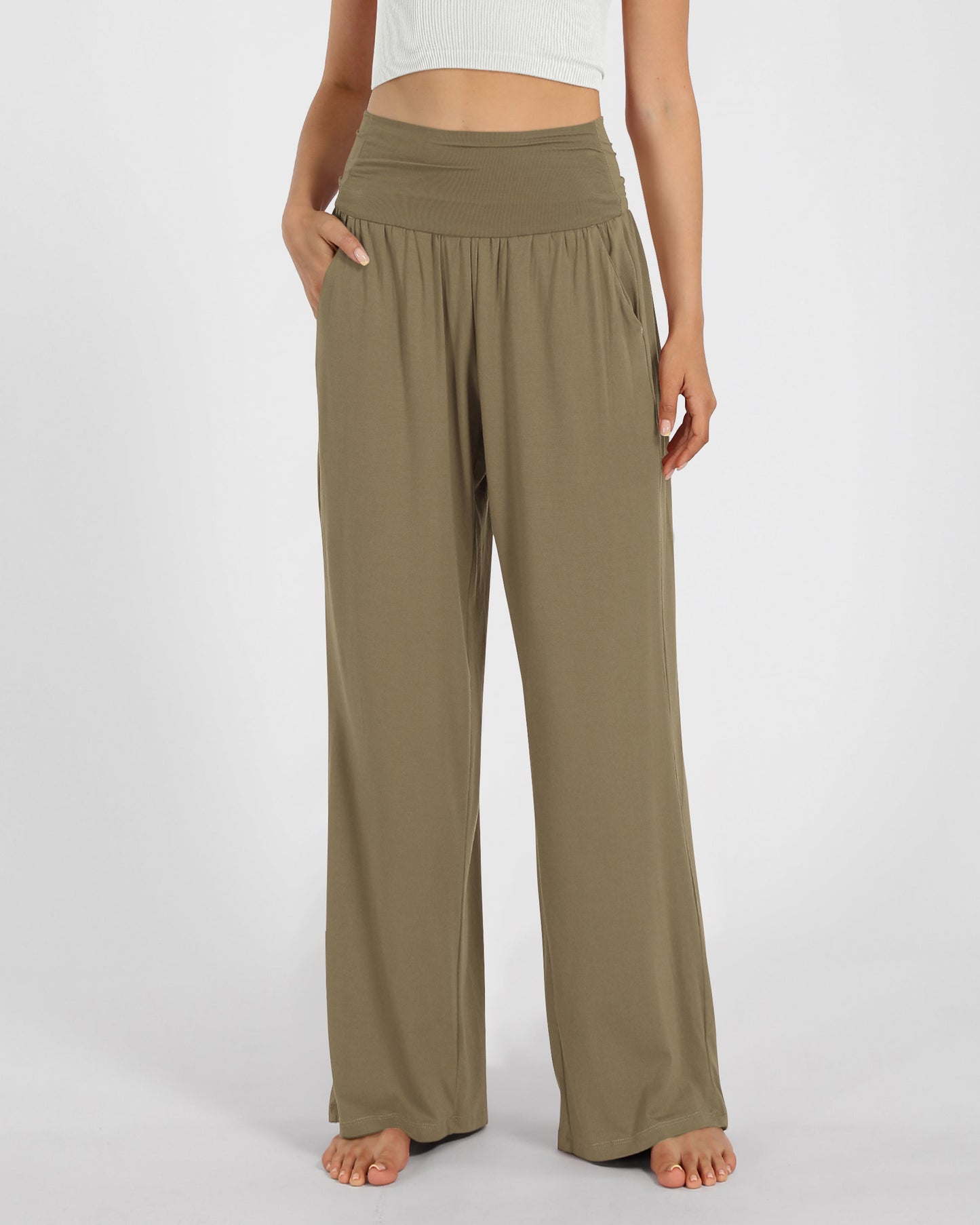 Wide Leg Lounge Pants with Pockets