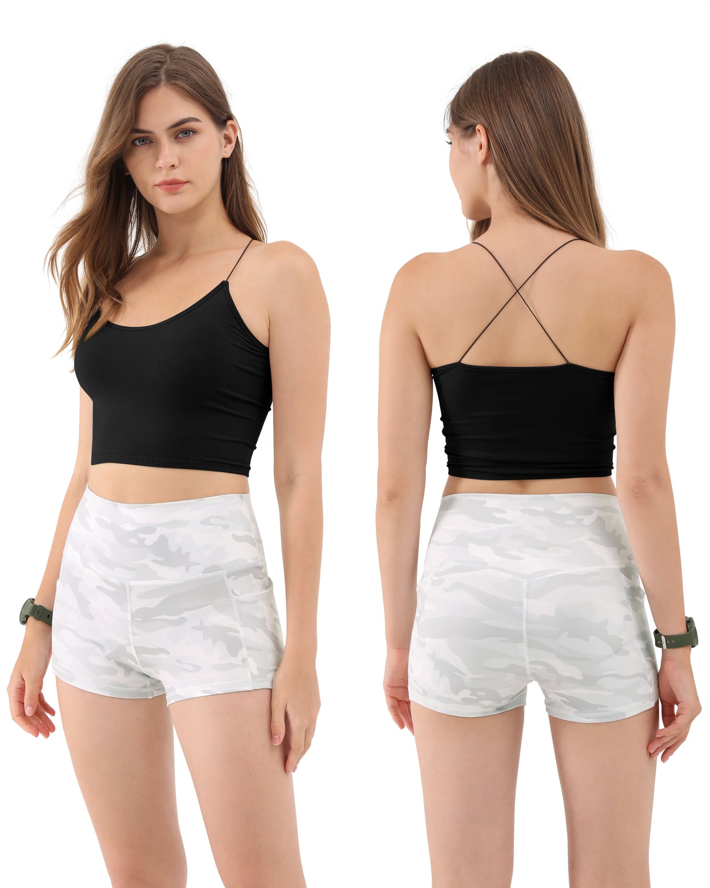 3-Pack Cross Back Camisole Tops