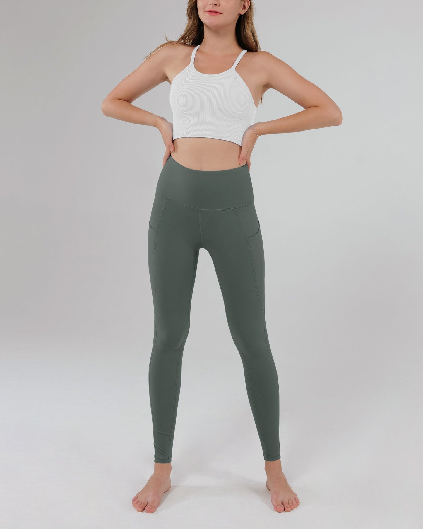 28" High Waisted Yoga Leggings with Pockets