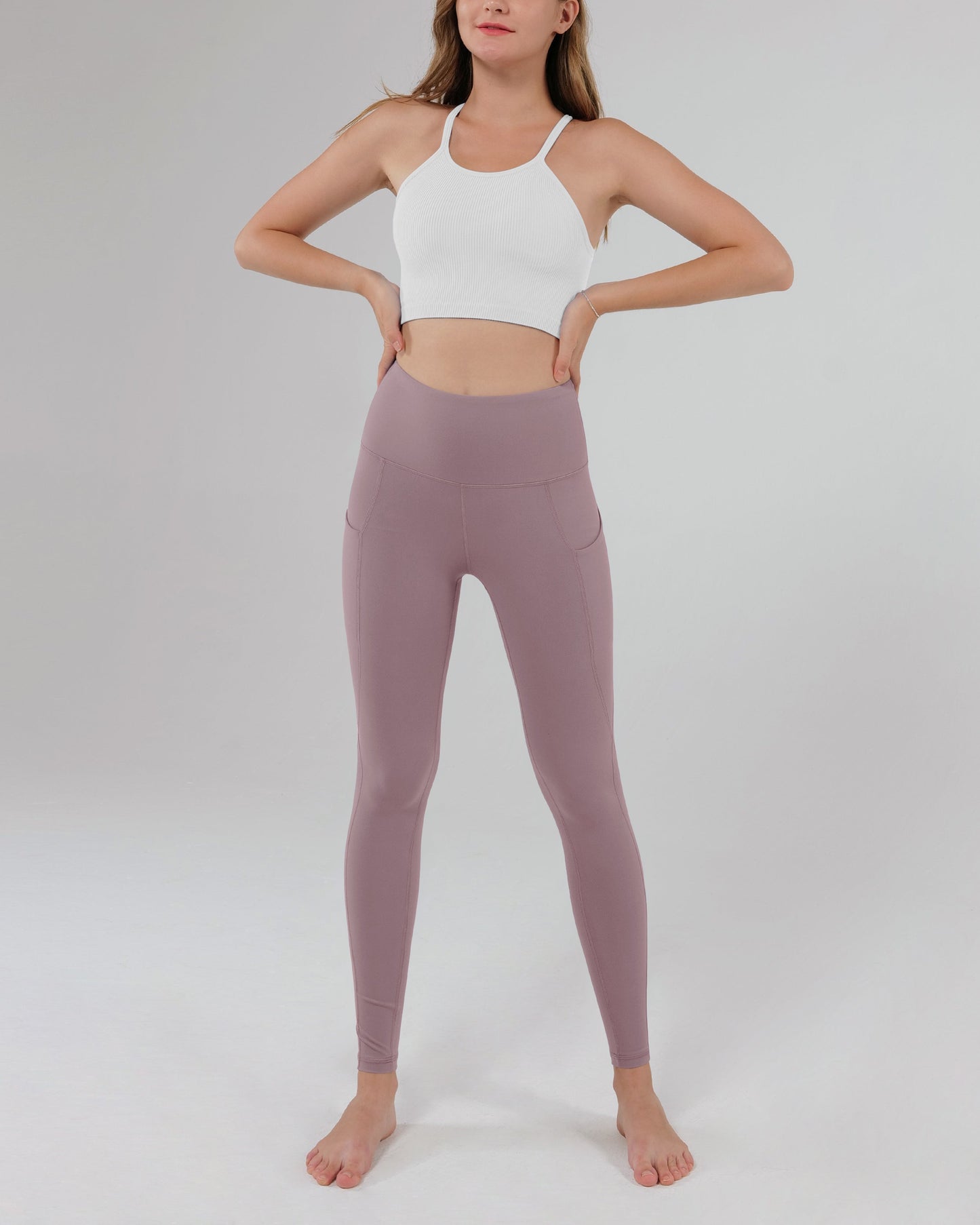 28" High Waisted Yoga Leggings with Pockets